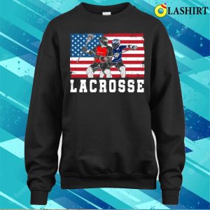Lacrosse T shirt Lacrosse Player Funny Lacrosse Usa Flag T shirt 4