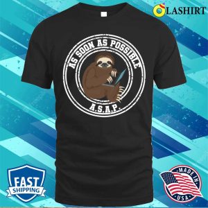 Lazy T shirt Humor Lazy Worker Cute Funny Sloth T shirt 1