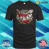 Leopard Little Sister Biggest Fan Funny Baseball Sister Girl T-shirt
