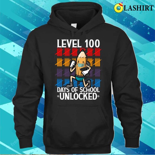 Level 100 Days Of School Unlocked Shirt, Level 100 Days Of School Unlocked Funny Shirt Shirt