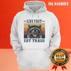 Live Fast Eat Trash Funny Raccoon Camping Vintage T shirt 3