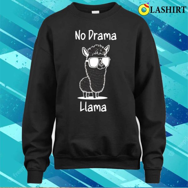 Llama Lovers T-shirt, No Drama Llama Funny Cute T-shirt