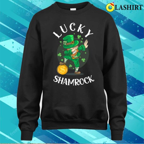 Lucky Shamrock St Patricks Day Boy Girl Kids Men Women T-shirt