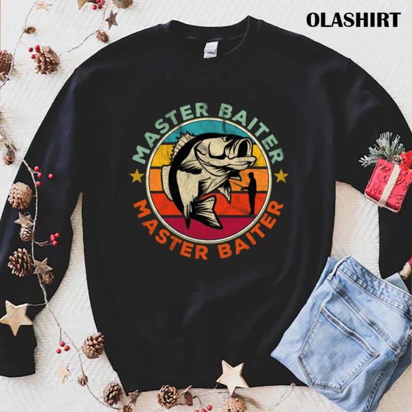 Master Baiter Vintage Bass Fishing Funny Camping T-shirt