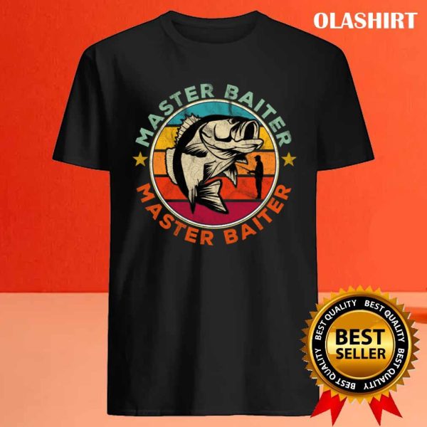 Master Baiter Vintage Bass Fishing Funny Camping T-shirt