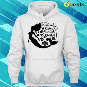 Mermaid Kisses Starfish Wishes Funny Cute Quote Artwork T shirt 3