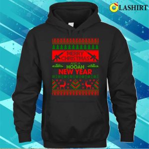 Merry Christmas And Hooah New Year Shirt Merry Christmas And Hooah New Year Funny Shirt 3