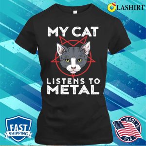 Metal Metal Cat Funny Music Gift T shirt 2