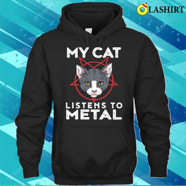 Metal Metal Cat Funny Music Gift T-shirt