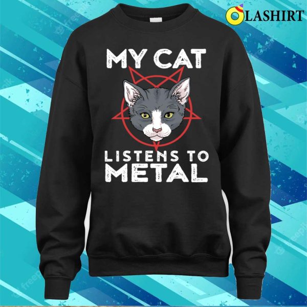 Metal Metal Cat Funny Music Gift T-shirt