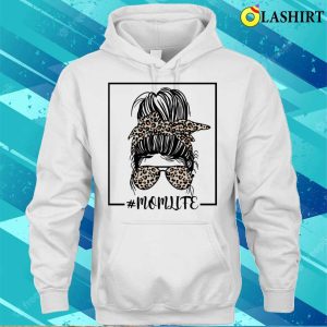 Mom Life Leopard Funny Messy Bun Women Shirt Mom Life Leopard Funny Messy Bun Women Shirt 3