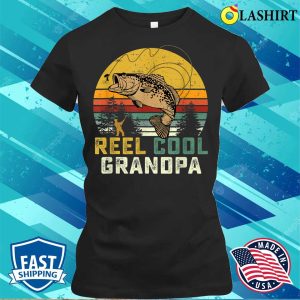 Nice Mens Funny Fishing Tee Vintage Reel Cool Grandpa Father's Day T-shirt 1 Nice Mens Funny Fishing Tee Vintage Reel Cool Grandpa Fathers Day T shirt 2