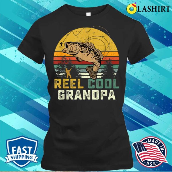 Nice Mens Funny Fishing Tee Vintage Reel Cool Grandpa Father’s Day T-shirt