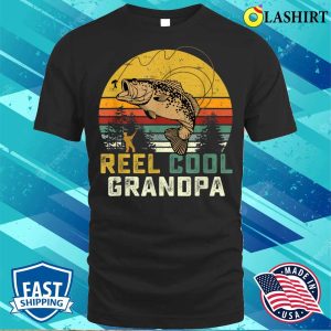 Nice Mens Funny Fishing Tee Vintage Reel Cool Grandpa Father's Day T-shirt 2 Nice Mens Funny Fishing Tee Vintage Reel Cool Grandpa Fathers Day T shirt 3