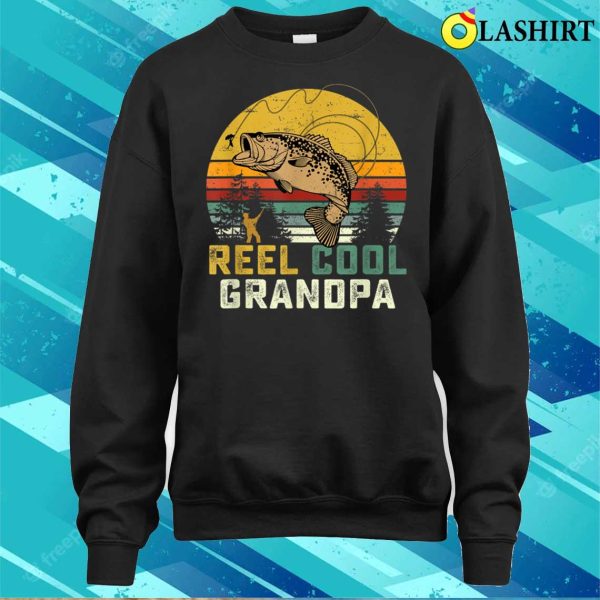 Nice Mens Funny Fishing Tee Vintage Reel Cool Grandpa Father’s Day T-shirt