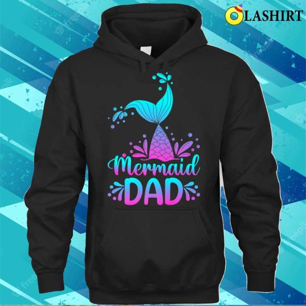 Nice Mens Funny Mermaid Dad Merman Daddy Family Matching Birthday Premium T-shirt