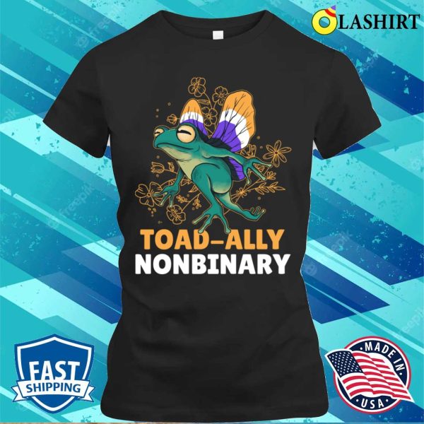 Nonbinary Pride Frog Funny Nonbinary Gift T-shirt