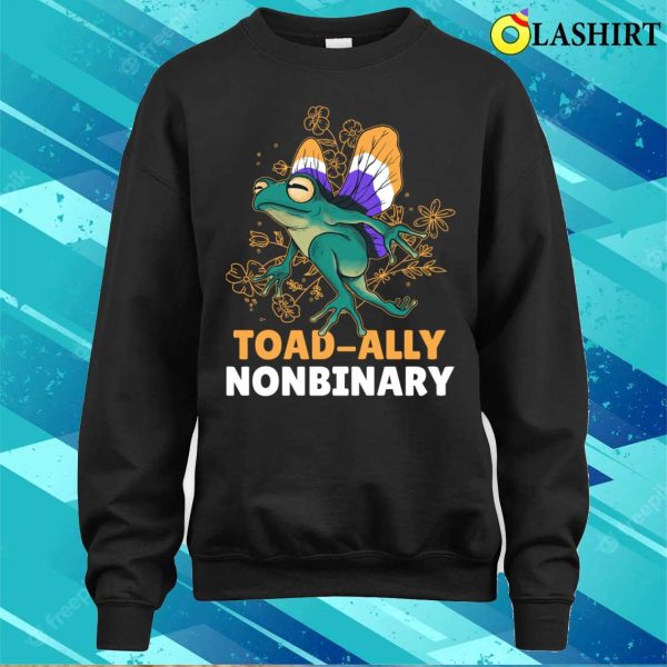 Nonbinary Pride Frog Funny Nonbinary Gift T-shirt