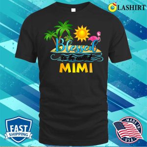 Official Sea Art Flamingo Funny Blessed To Be Called Mimi Outfit Mom T-shirt 2 Official Sea Art Flamingo Funny Blessed To Be Called Mimi Outfit Mom T shirt 3