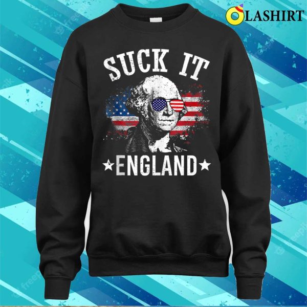 Official Suck It England Funny 4th Of July George Washington 1776 T-shirt