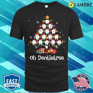Oh Dentistree Christmas Tree Dentist Dental Assistant Shirt 1