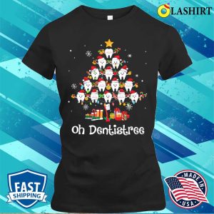 Oh Dentistree Christmas Tree Dentist Dental Assistant Shirt 2