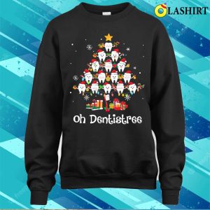 Oh Dentistree Christmas Tree Dentist Dental Assistant Shirt 4