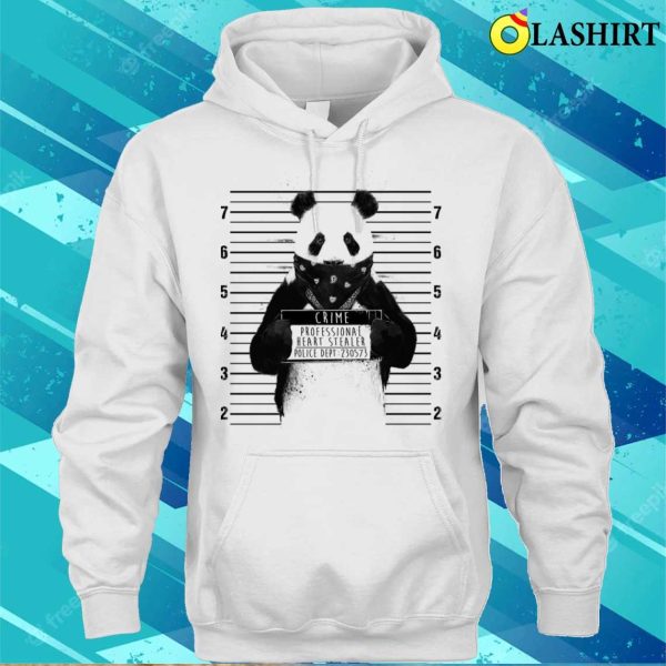 Panda Crime Professional Heart Stealer Funny Panda T-shirt