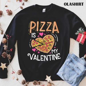 Pizza Is My Valentine Funny Valentines Day Boys Kids T shirt 1