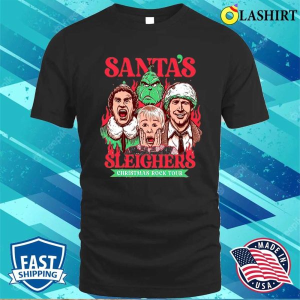 Santas Sleighers Sweatshirt, Christmas Funny Sweatshirt, Grinch Sweatshirt