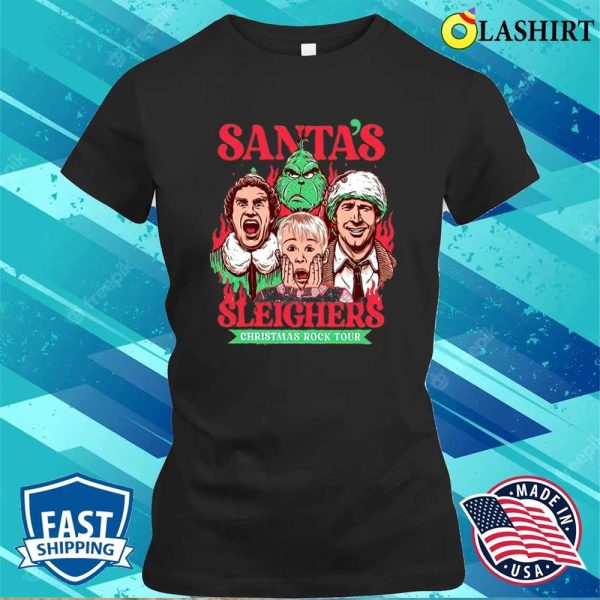 Santas Sleighers Sweatshirt, Christmas Funny Sweatshirt, Grinch Sweatshirt