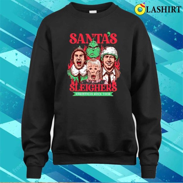 Santas Sleighers Sweatshirt, Christmas Funny Sweatshirt, Grinch Sweatshirt