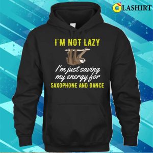 Saxophone And Dance Funny Sloth T shirt 3