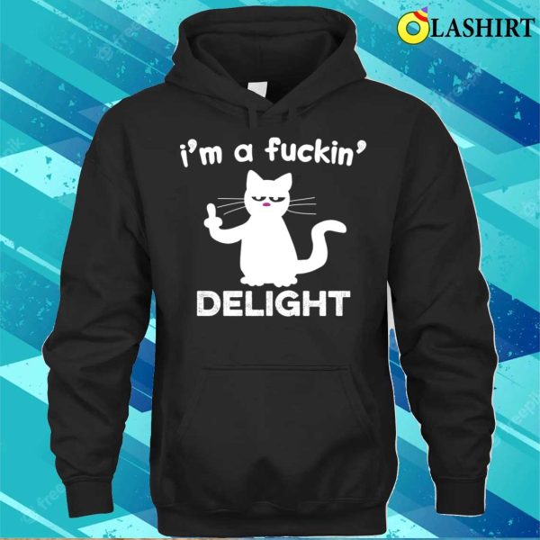 Scarsam Funny T-shirt, Im A Fucking Delight Funny Pet Cat Kitty Butt Graphic T-shirt