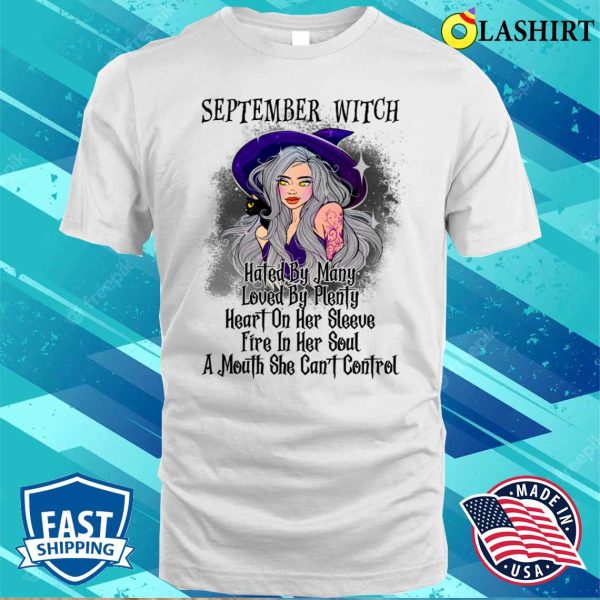 September Witch Funny Women Halloween Shirt, September Witch Funny Women Halloween Shirt