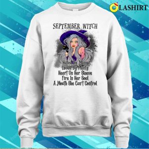 September Witch Funny Women Halloween Shirt September Witch Funny Women Halloween Shirt 4