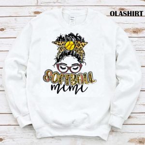 Softball Mimi Leopard Print Funny Mommy Mothers Day T shirt 1