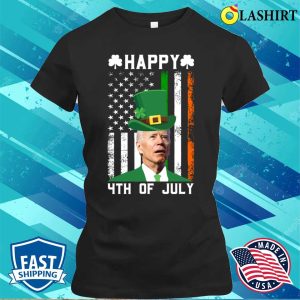 St Patricks Day T shirt Happy 4th Of July Funny St Patricks Day Biden Confused T shirt 2