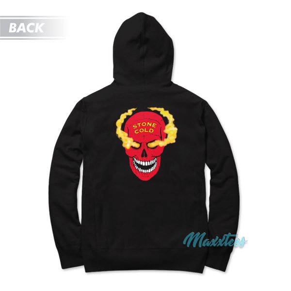 Stone Cold Austin 316 Red Skull Hoodie