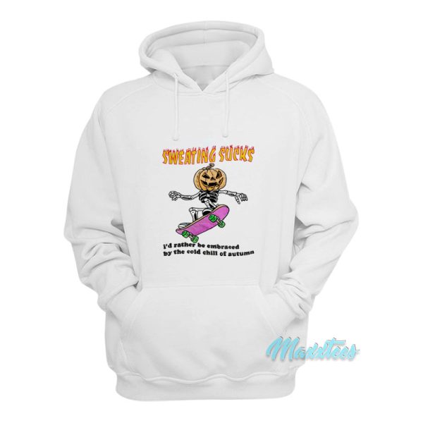 Sweating Sucks Pumpkin Skateboard Hoodie