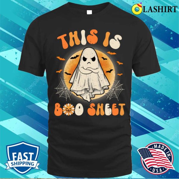 This Is Boo Sheet Ghost Retro Halloween Costume Funny Shirt