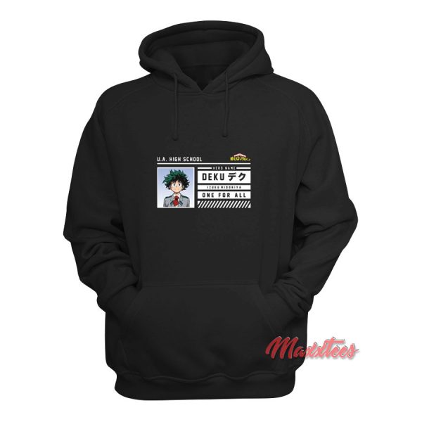 U.A High School My Hero Academia Deku Id Hoodie