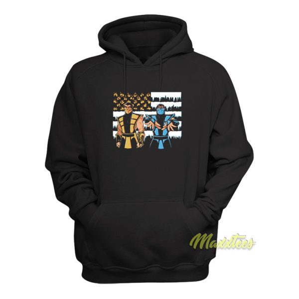 USA Flag Mortal Kombat Scorpion vs Sub Zero Hoodie