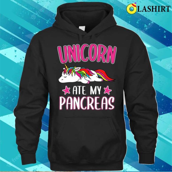 Unicorn Ate My Pancreas Funny Diabetes Awareness Unicorn T-shirt