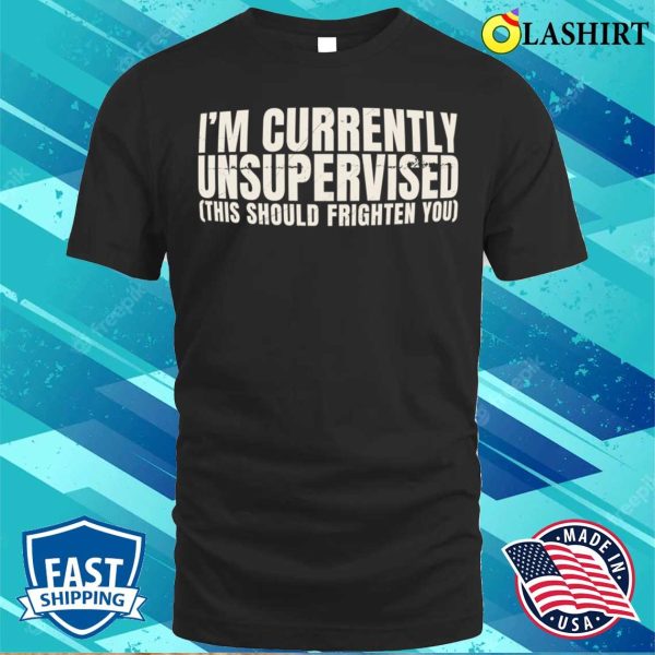 Unsupervised T-shirt, I’m Currently Unsupervised Funny T-shirt