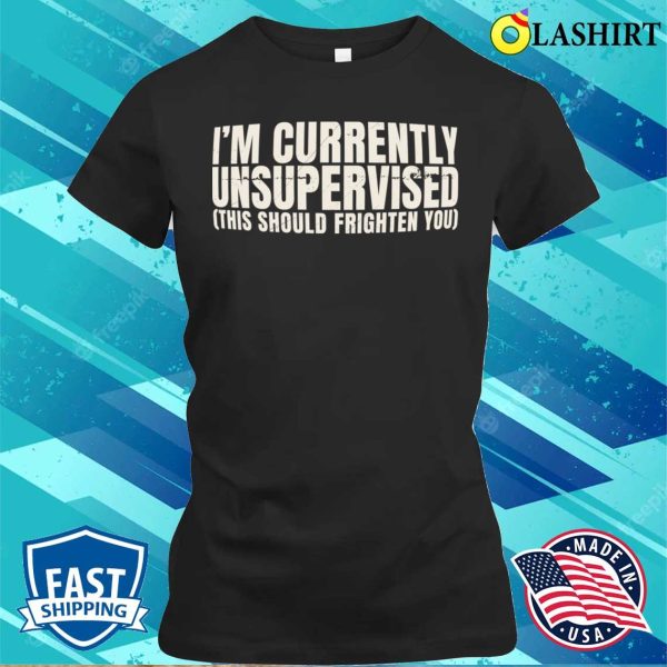 Unsupervised T-shirt, I’m Currently Unsupervised Funny T-shirt