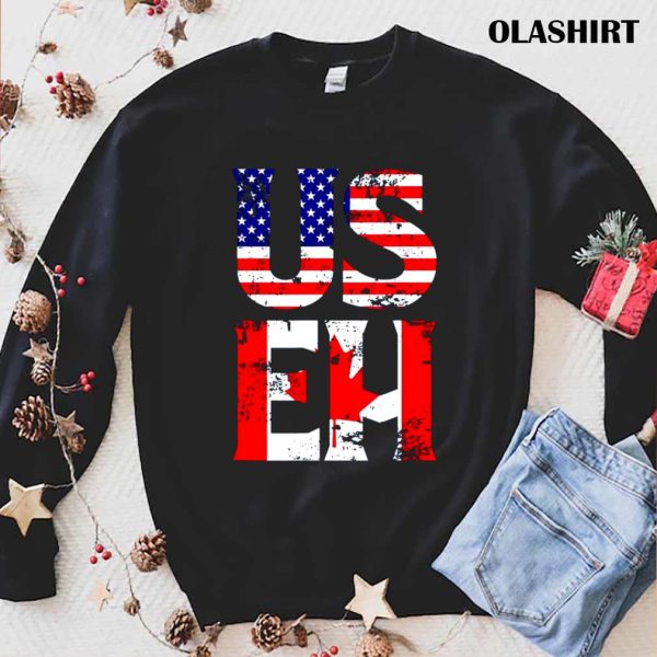 Us Eh Tshirt American Canadian Funny Meme Quote T-shirt