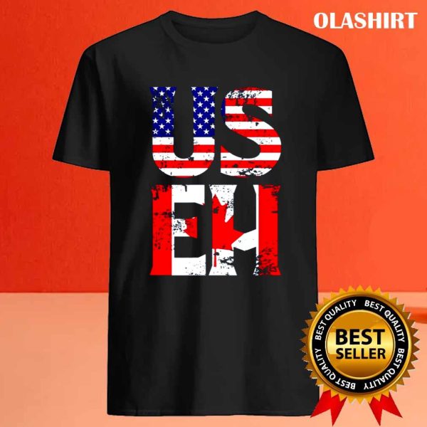 Us Eh Tshirt American Canadian Funny Meme Quote T-shirt