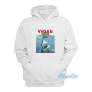 Vegan Jaws Shark Parody Hoodie