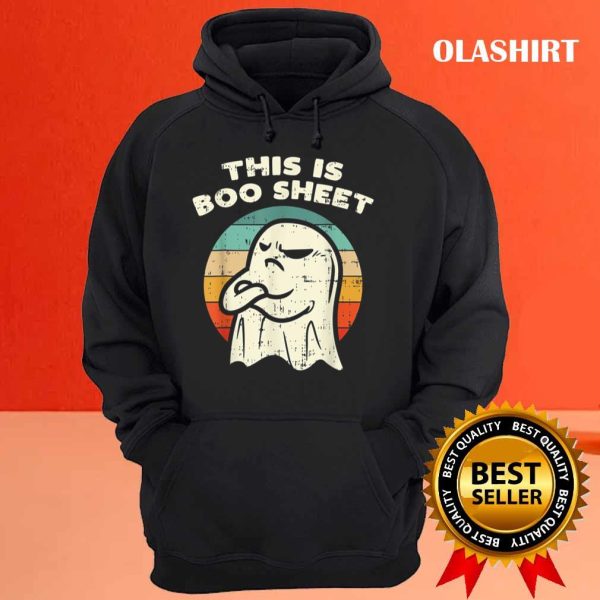 Vintage Boo Ghost Angry, Funny Halloween This Is Boo Sheet T-shirt